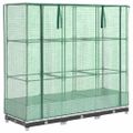 vidaXL Záhon s krytom na skleník ratanový vzhľad 120x40x123 cm