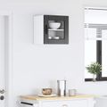 vidaXL Nástenný sklenený kabinet PORTO Čierna 40 x 31 x 40 cm