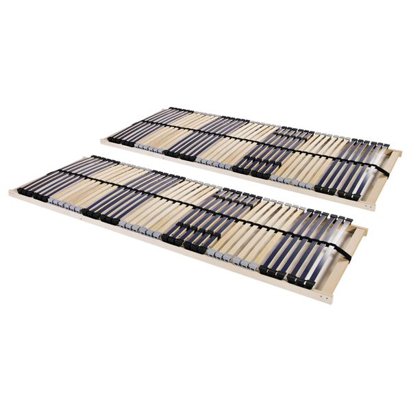 vidaXL Lamelové posteľné rošty 2 ks so 42 lamelami a 7 zónami 70x200cm
