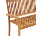 vidaXL Stohovateľná záhradná lavička s podložkou 128,5 cm teakový masív