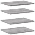 vidaXL Nástenné police 4 ks sivé sonoma 40x30x1,5 cm kompozitné drevo