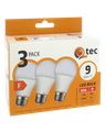 LED žiarovky 9W/806lm/A60/E27 teplá biela 3 PACK Qtec