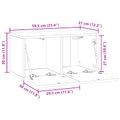 vidaXL Nástenná TV skrinka 59,5 x 31 x 30 cm Dymový dub