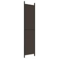 vidaXL 4-panelový paraván hnedý 200x220 cm látkový