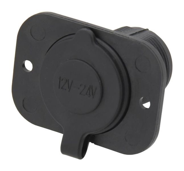 Auto zásuvka Compass 07393 12/24V s krytem