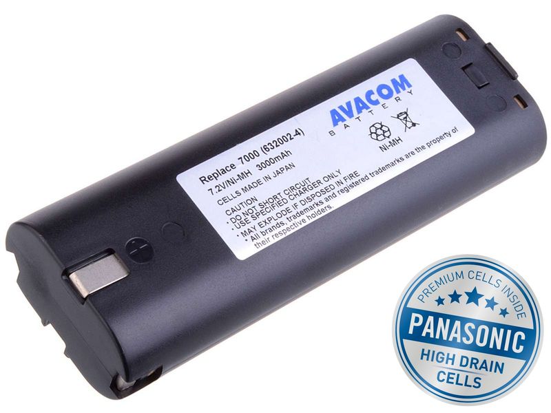 Batéria AVACOM MAKITA 7000 Ni-MH 7,2 V 3000mAh, články PANASONIC
