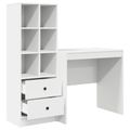 vidaXL Stôl Biela 125,5 x 50 x 127 cm 2 ks