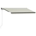 vidaXL Automaticky zaťahovacia markíza 400x300 cm krémová