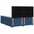 vidaXL Posteľ boxspring s matracom Modrá 140 x 190 cm Látka