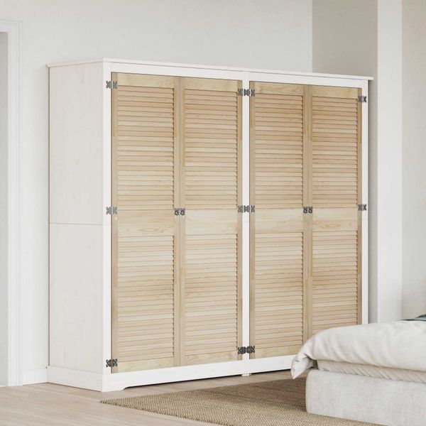 vidaXL Skříňové dvere s dverami 4 pcs Prírodná 201 x 2,1 x 49,5 cm