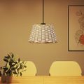 vidaXL Tienidlo na stropnú lampu biele Ø50x30 cm prútené