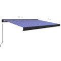 vidaXL Ručne ovládaná kazetová markíza 450x300 cm modrá a biela