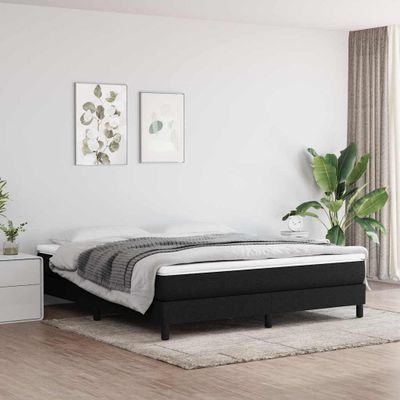 vidaXL Matrac s taštičkovými pružinami stredná tvrdosť čierny 180x200x20 cm látka