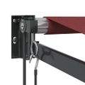 vidaXL Automaticky zaťahovacia markíza burgundská 350x250 cm
