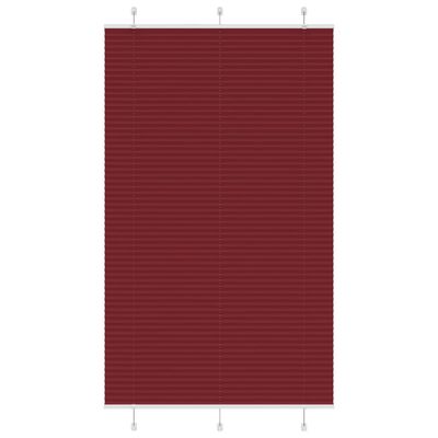 vidaXL Plisovaná roleta bordová červená 120x200 cm šírka látky 119,4 cm polyester