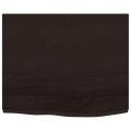 vidaXL Kúpeľňová doska tmavohnedá 60x60x(2-4) cm ošetrený masív