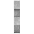 vidaXL Knižnica/deliaca stena betónovo sivá 80x24x124,5cm drevotrieska