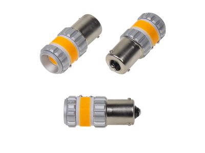 Autožiarovka LED BAU15s 9-60V 12W CARCLEVER oranžová balenie 2ks
