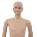 vidaXL Detská figurína, sklenený podstavec, béžová 140 cm