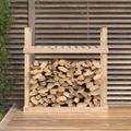 vidaXL Stojan na palivové drevo 110x35x108,5 cm masívna borovica