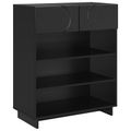 vidaXL Skrinka na topánky 73 x 38 x 87,5 cm Spracované drevo Čierna