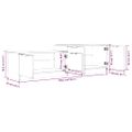 vidaXL TV stolík lesklý biely 158,5x36x45 cm spracované drevo