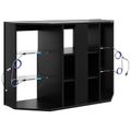vidaXL Rohový LED TV kabinet 100x40x68cm Čierna Kompozitné drevo