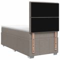 vidaXL LED boxspring posteľ s matracom Sivohnedá 80 x 200 cm Látka