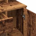 vidaXL toaletný stolík s LED Old Wood 86,5x35x136 cm