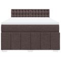 vidaXL Boxspring posteľ s matracom tmavohnedá 160x200 cm látka