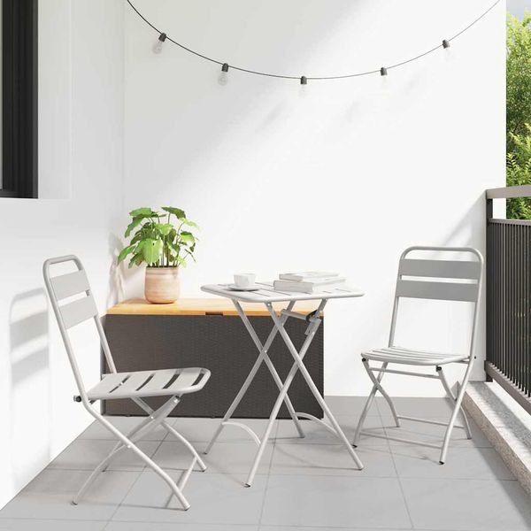 vidaXL Bistro súprava 3 pcs Béžová Oceľ
