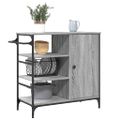 vidaXL Kuchynský vozík sivý sonoma 87,5x38,5x84,5 cm kompozitné drevo