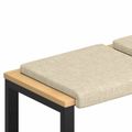 vidaXL Vankúš na lavičku 4 ks Látka Krémová Hĺbka 35 cm