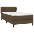 vidaXL Posteľný rám boxsping s matracom hnedý 90x200 cm látka