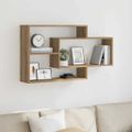 vidaXL Nástenná polička Artisan Dub 104x20x58,5 cm Konštrukčné drevo