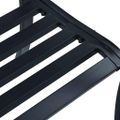 vidaXL Záhradná lavička 125 cm, čierna, oceľ