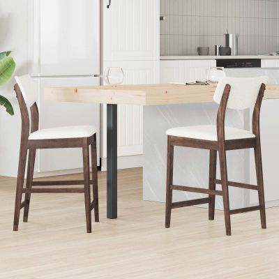 vidaXL Jedálenské stoličky 2 pcs Svetlohnedá 48 x 49 x 95 cm