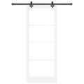 vidaXL Posuvné dvere ORKDAL 93 x 232 cm Biela a čierna