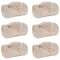 vidaXL Prikrývky na hodenie 6 ks Béžová 150 x 200 cm 4.6 kg Flís