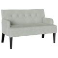 vidaXL Chesterfield lavica Svetlosivá 112 x 65,5 x 75 cm Zamat