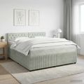 vidaXL Posteľ boxspring s matracom Svetlosivá 140 x 190 cm Zamat