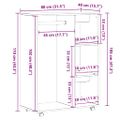 vidaXL Šatník čierny dub 80x40x110 cm, imitácia dreva
