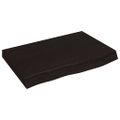vidaXL Stolová doska tmavohnedá 60x40x(2-6) cm ošetrený dubový masív