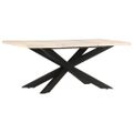vidaXL Jedálenský stôl 180x90x76 cm bielený mangovníkový masív