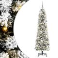 vidaXL Umelý vianočný stromček Biela 180 cm PVC, kov a plast