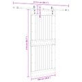vidaXL Posuvné dvere NARVIK Prírodná a čierna 100 x 210 cm (213,5 cm)