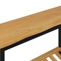 VidaXL Konzolový stôl EKAI Čierna 112 x 35 x 76 cm Borovicový masív