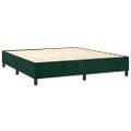 vidaXL Posteľný rám boxsping s matracom tmavozelený 160x200 cm zamat