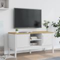 vidaXL Komoda FLORO biela 114x43x55 cm borovicový masív