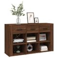 vidaXL Komoda hnedý dub 100x30x59,5 cm spracované drevo